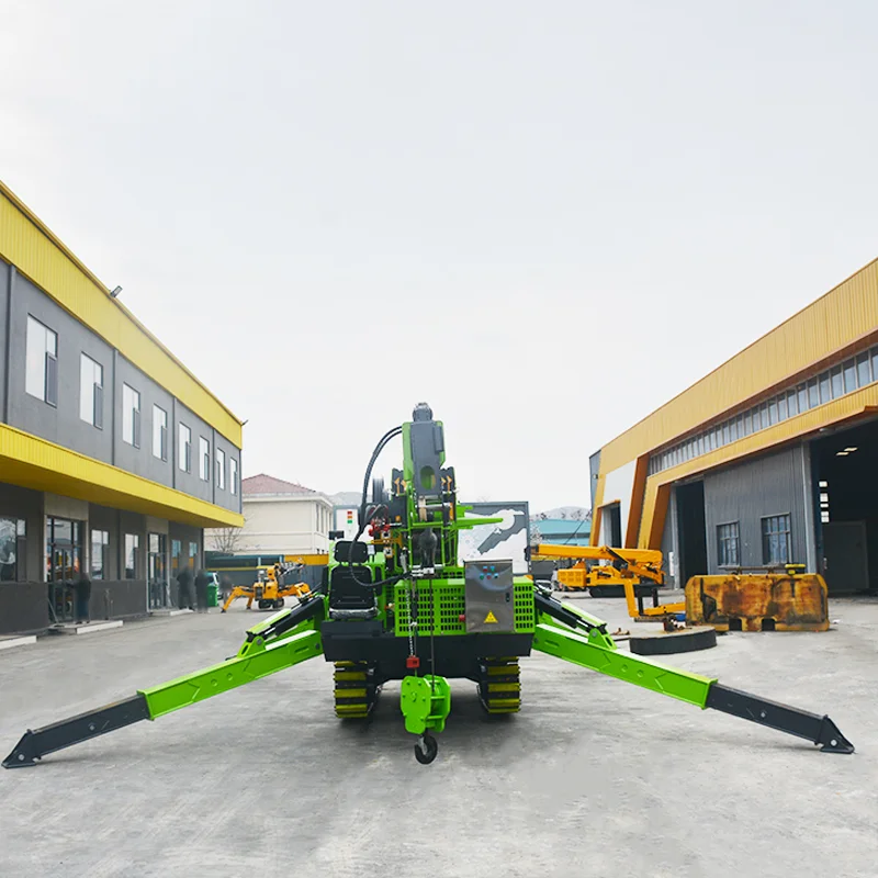

New Lifting Capacity Folding Construction Mini Cranes Remote Control 1T 2t 3T Hydraulic Motor Mini Spider Crane for Sale