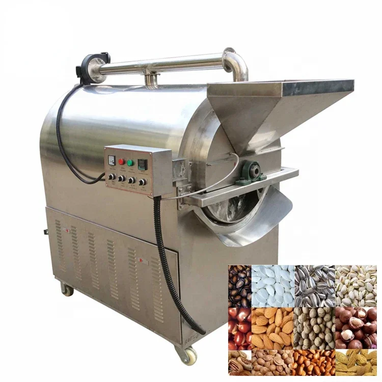 Automatic commercial roasting machine auto industrial stainless steel drum roaster machines equipment machinery price for sale