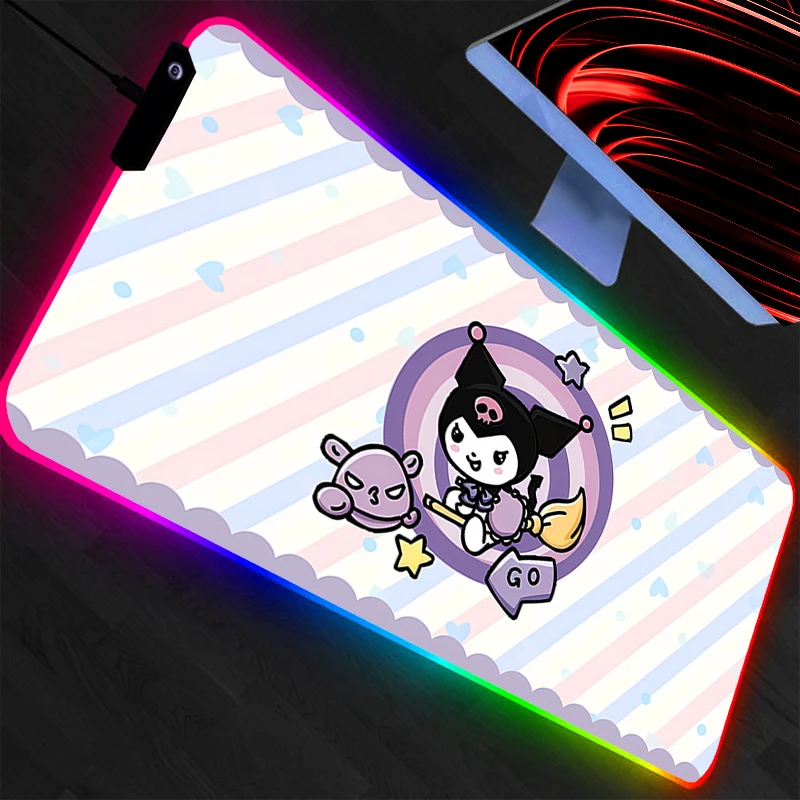 Kuromi Large Mouse Pad RGB Lap - Pc Gaming Kuromi บทวิจารณ์และราคา