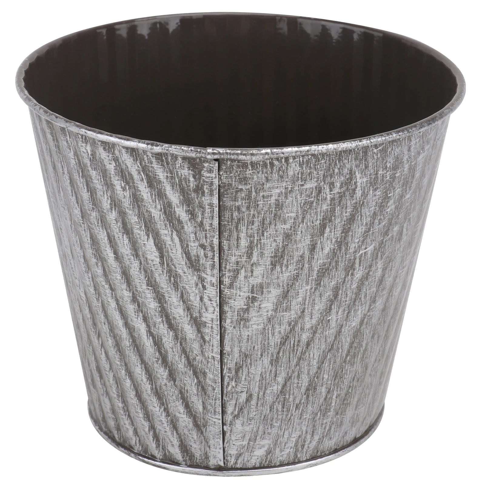 

1 Silver Retro Flower Pot Tin Bucket Iron Vase Home Decor Small Trash Can Pen Holder Vintage Plant Pot Desk Window Metal Flower