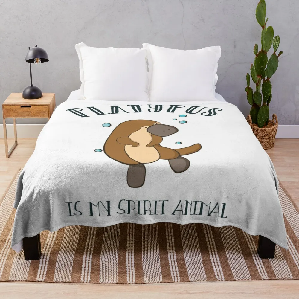 Platypus is My Spirit Animal Throw Blanket Beautiful Blankets Winter bed blankets Decorative Bed Blankets Plush