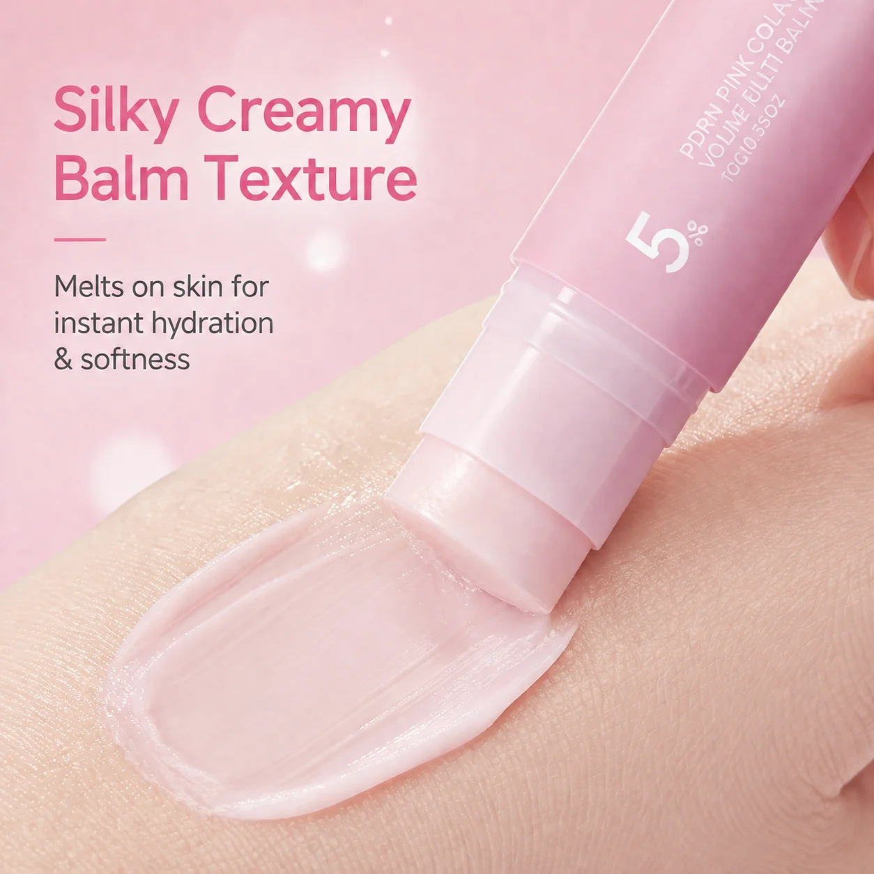 Pink Collagen Balm Stick Firming Deep Hydration Moisturization Collagen Radiant Portable Stick Plump Eye Neck Lines Non-greasy