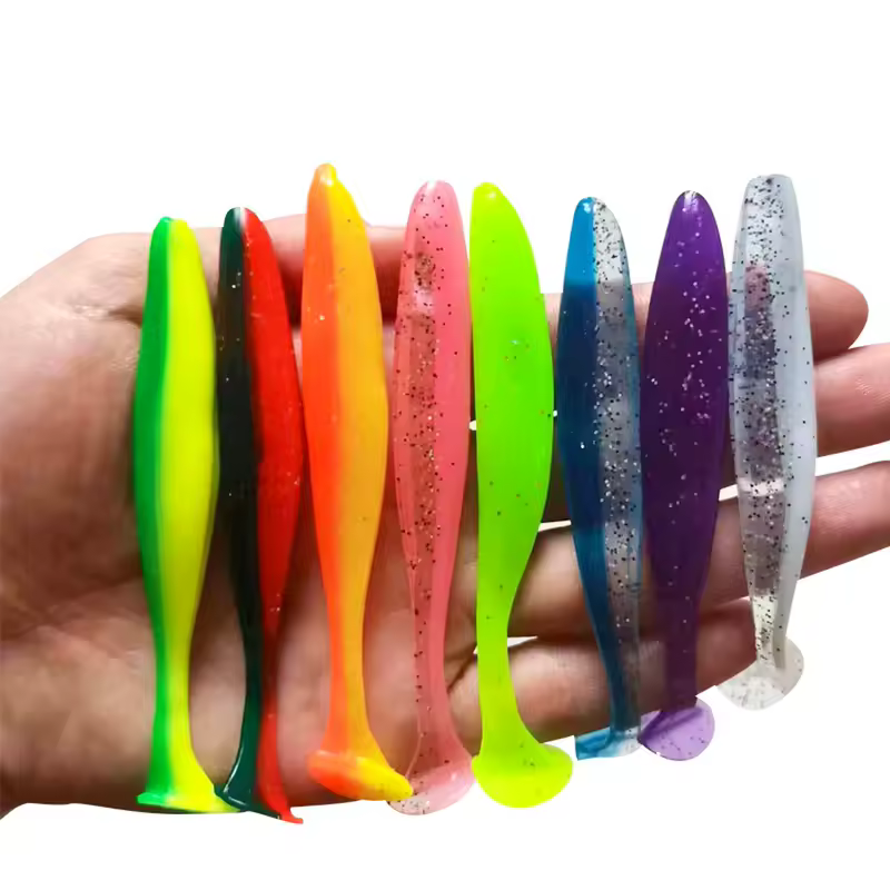 Fishing Lure 55mm 70mm 90mm T Tail Worm Soft Bait Jigging Wobblers Tackle Bass Pike Artificial Silicone Swimbait - Image 6
