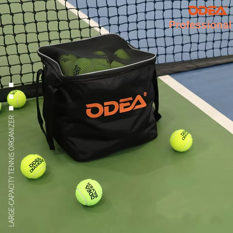 Professional ODEA Tennis Storage Bag 80pcs 160pcs Tennis Ball Holder Waterproof Nylon Oxford Tennis Padel Pickleball Ball Bucket