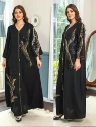 Ramadan Turkey Muslim Dress Women Abaya Moroccan Kaftan Islamic Clothing India Seuqins Djellaba Dubai  Party Vestidos Eid