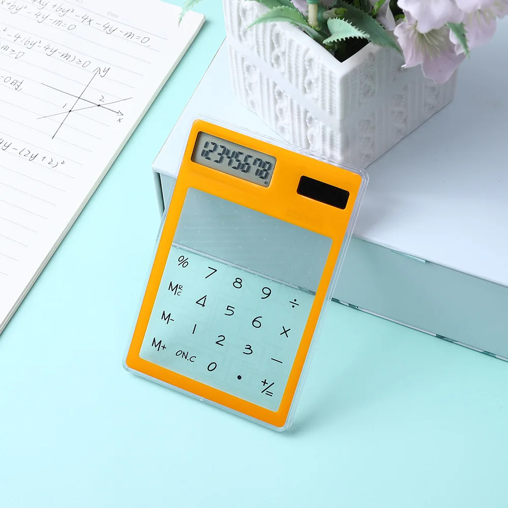 Imagem -05 - Mini Calculadora Científica com Tela Sensível ao Toque Transparente Economia de Energia Solar Bit Display Profissional Multi Cores