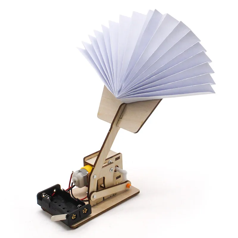 Suitable for fan robot No.1 manual DIY technology small production wooden components electric teaching aids swing model