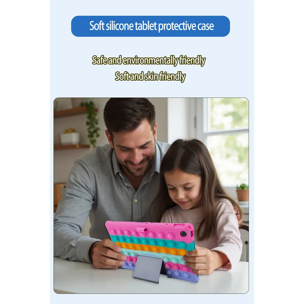 Capa infantil de silicone bolha macia para lenovo tab plus tb351fu 11.5 polegadas xiaoxin pad studio 11.5 capa de suporte com alça de ombro