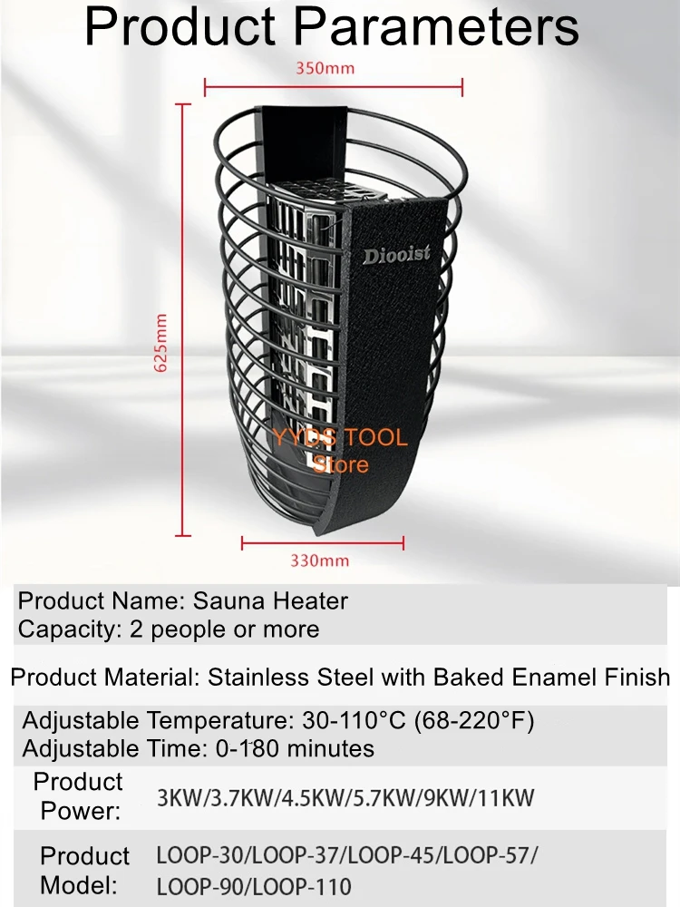 

Rapid-Heating Stainless Steel Sauna Room and Steam Sauna Stove
