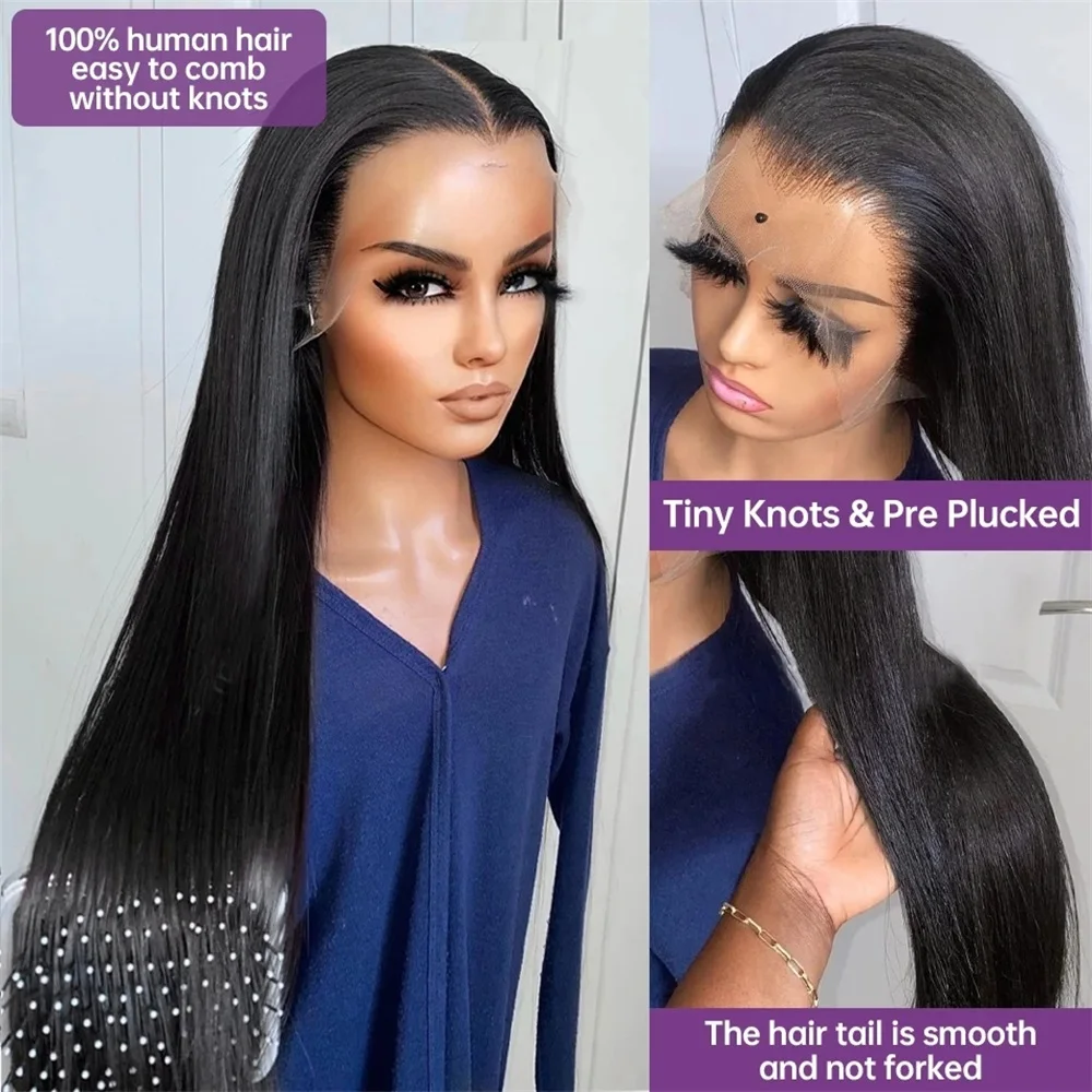 13x4 13x6 HD Lace Front Human Hair Wigs 4X6 5X5 Glueless Wig Ready To Wear Brazilian Straight Lace Frontal Wig For Women 180%