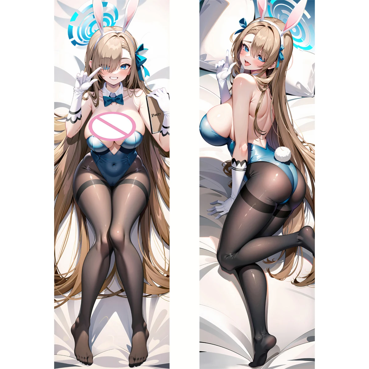 Anime Game Asuna Dakimakura Hanako Pillow Cover Bilan Blue Series Characters Long Life Size Body Pillowcase