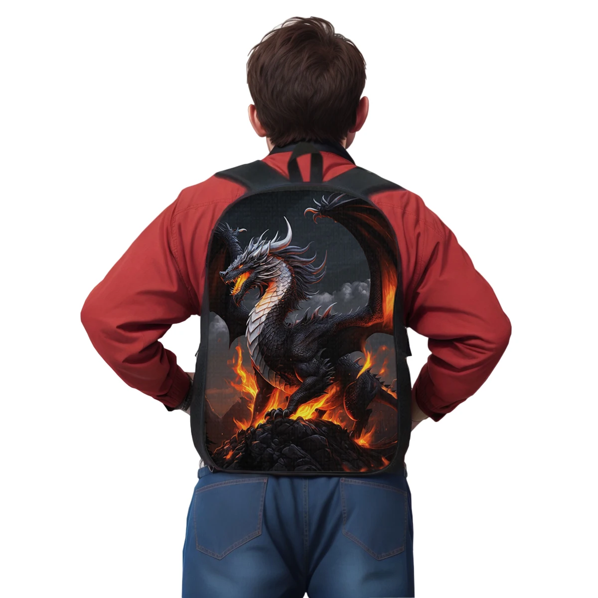 Cool Magic Dragon Truck Fire Backpack Women Men Travel Bags Casual Rucksack Teenager Daypack Student School Bags Laptop Book Bag