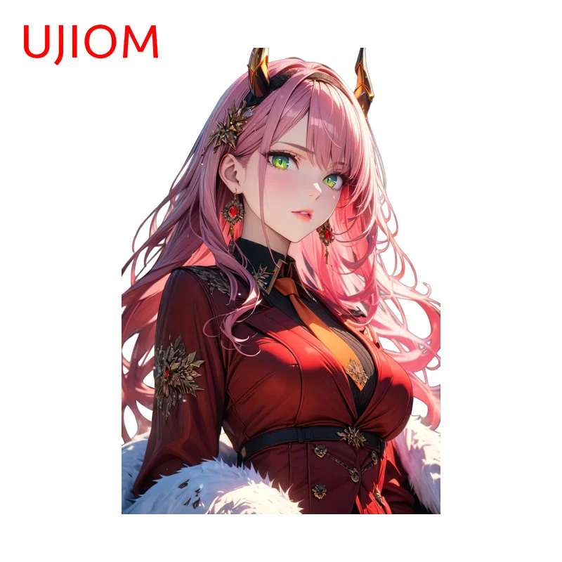 UJIOM Pretty Zero Two Sexy Waifu Wall Sticker Artistic Tendy Eye Catching Edgy Adhesive Elf Like Decal Wallpaper Home Decor
