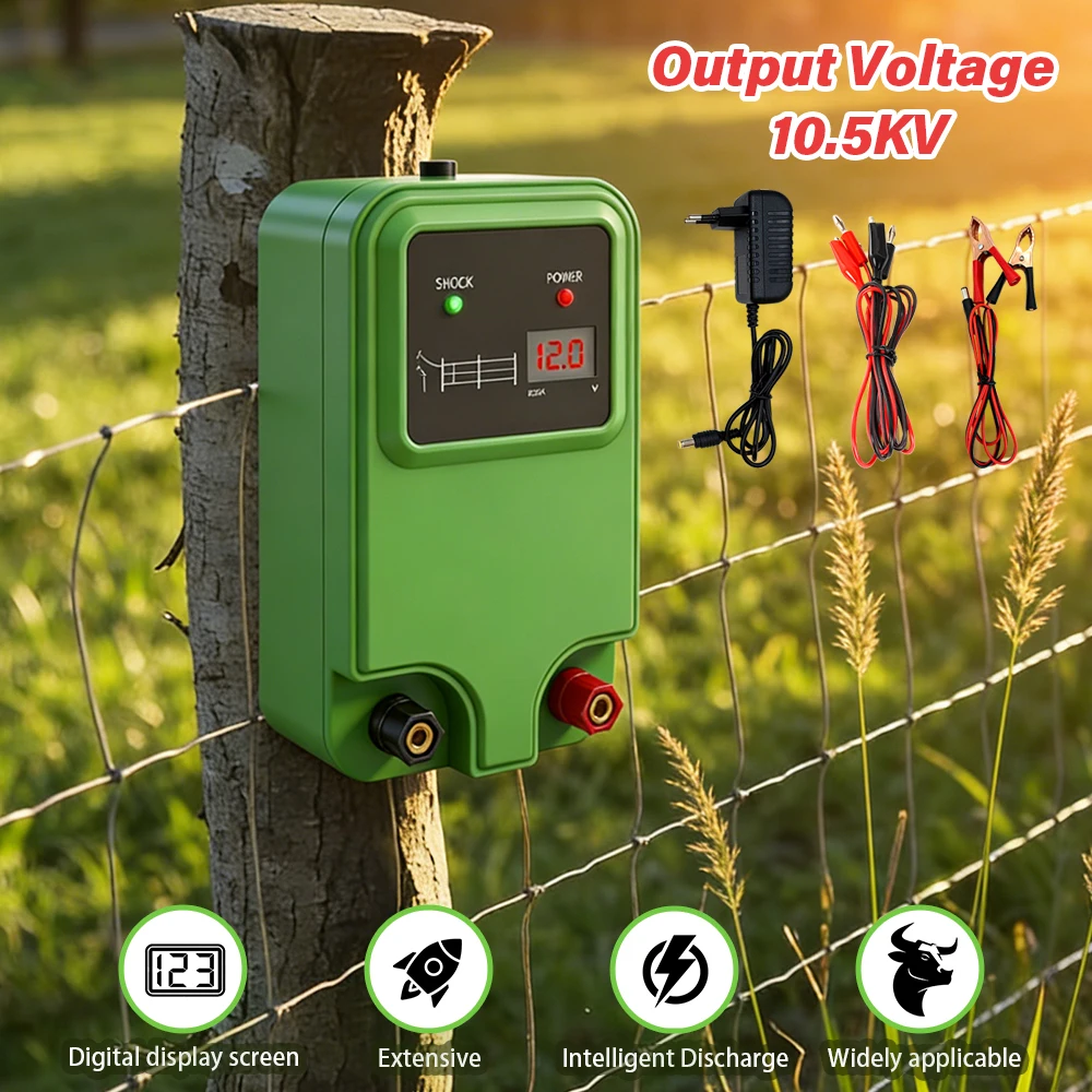 Livestock Electric Fence Charger Farming Grid Electric Pasture Fence High-Voltage Pulse Generator for Pasture Ranch Farm Fence