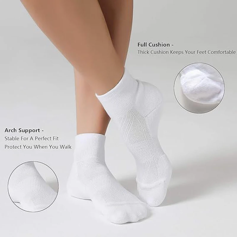 6 ペア男性ランニングスポーツソックス快適な吸汗通気性クッション衝撃吸収バスケットボールスポーツカジュアルソックス