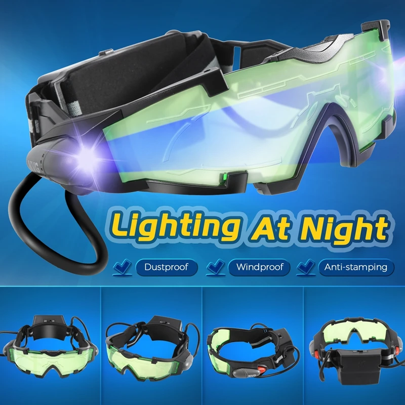 Night Vision Scope With Flip-Out LED Blue For Activities At Night Especially For Children's Games