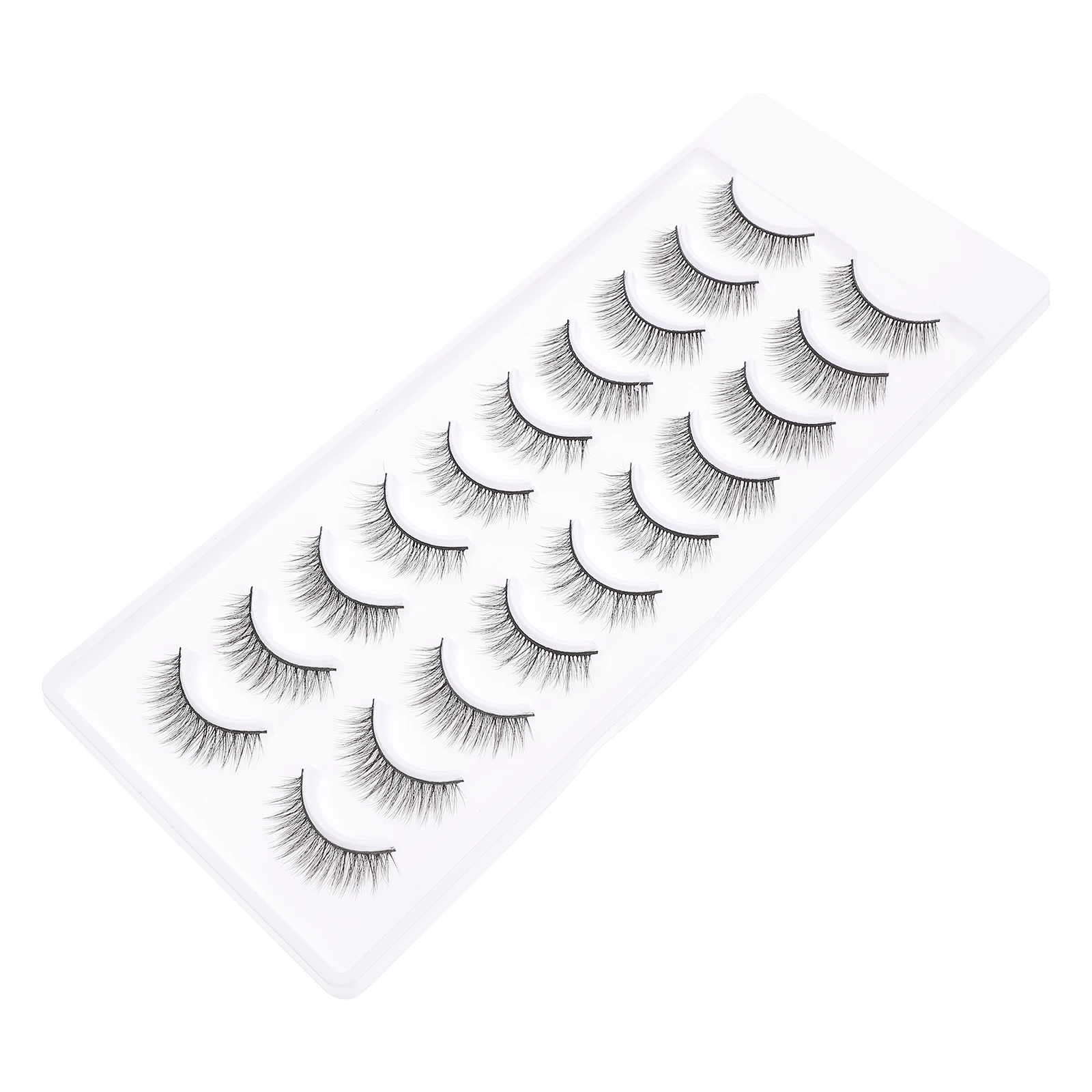 10 أزواج من الرموش المزيفة الطبيعية ثلاثية الأبعاد رموش تمديد كثيفة سهلة الاستخدام وإزالة ملابس طوال اليوم مثالية لمظهر المكياج