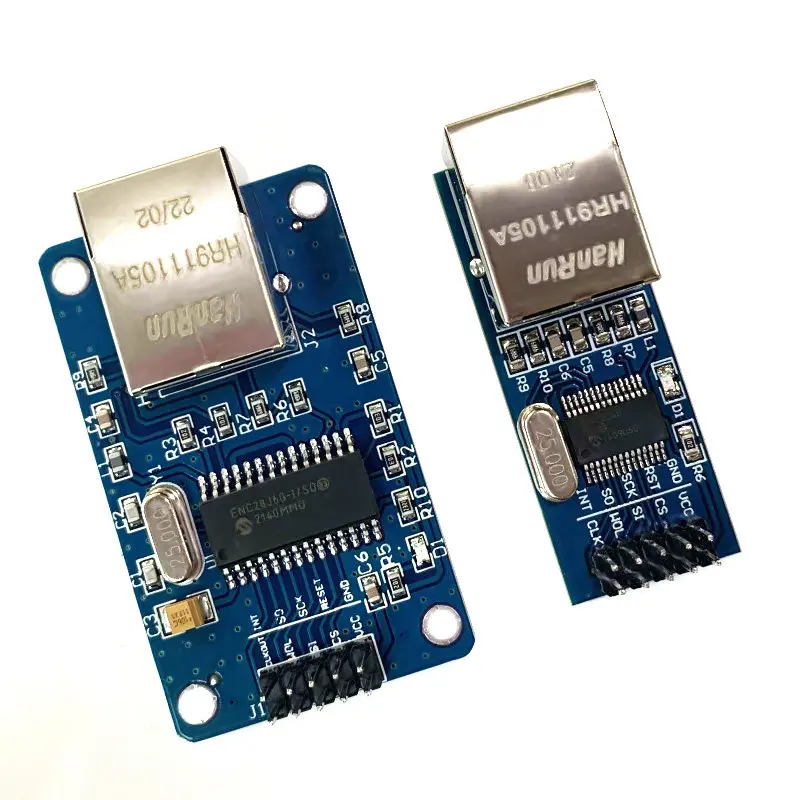 ENC28J60 network module SPI interface, Ethernet microcontroller development board supporting module