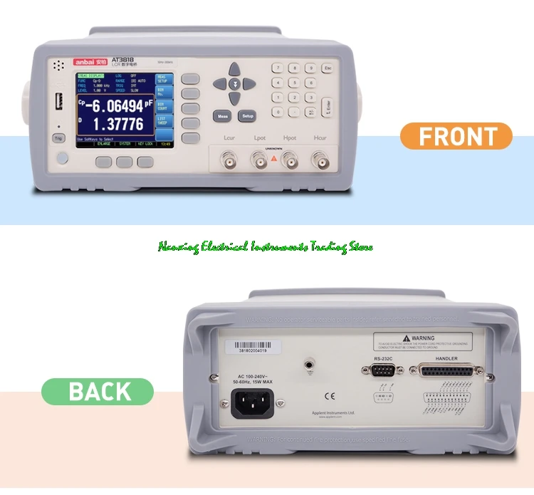 AT3818 Digital Precision LCR Meter Resistance Capacitance Inductance Tester 10Hz~300kHz  with DCR Replace AT2818