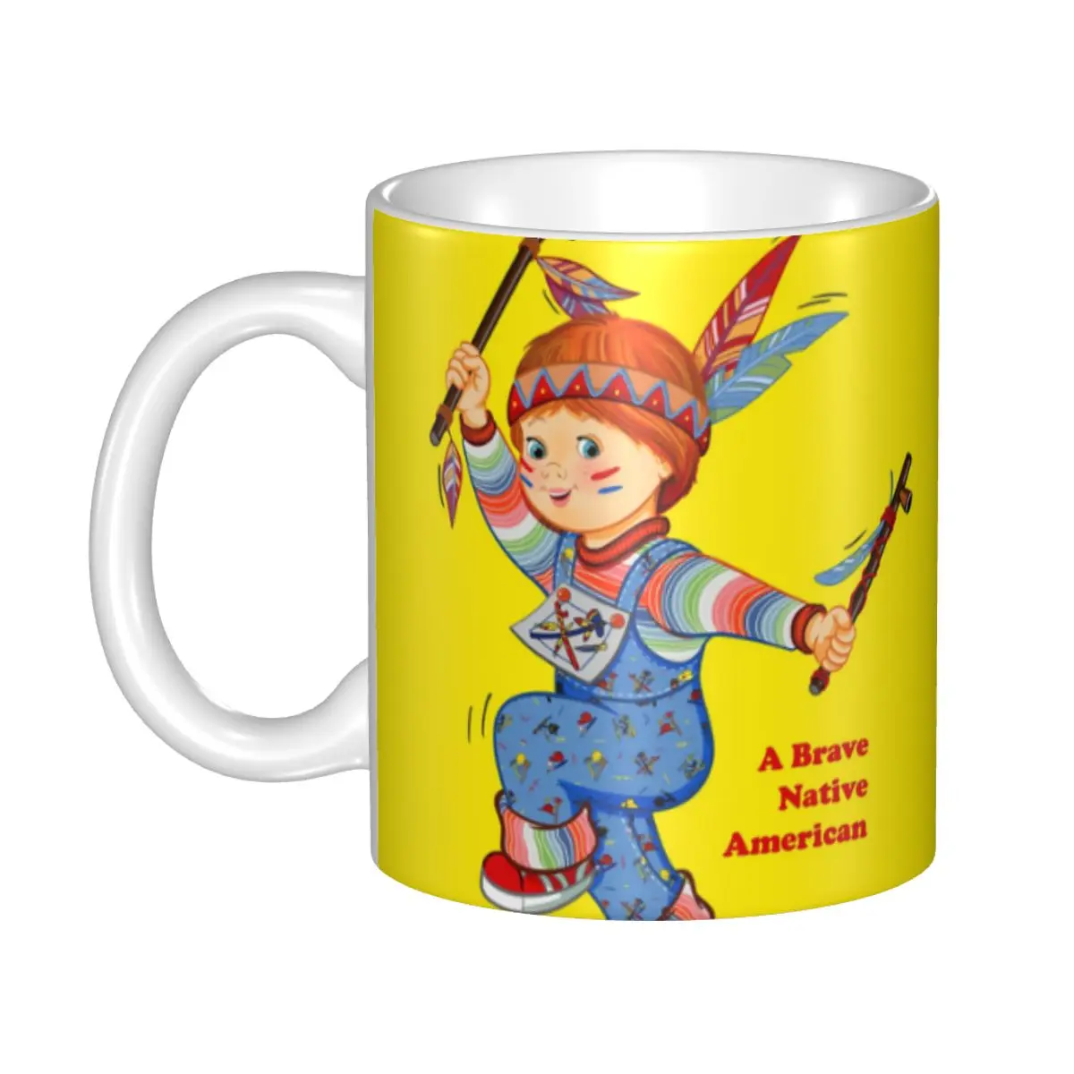 Kids Cartoon Coffee Mugs DIY Customized Child's Play Chucky Ceramic Mug Creative Gift Men Women Outdoor Work Camping Cups