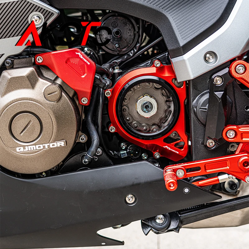 

Для QJMOTOR SRK550S SRK550 SRK 550 S 550S мотоциклетная передняя крышка цепи, прозрачная защитная крышка для цепи, защита