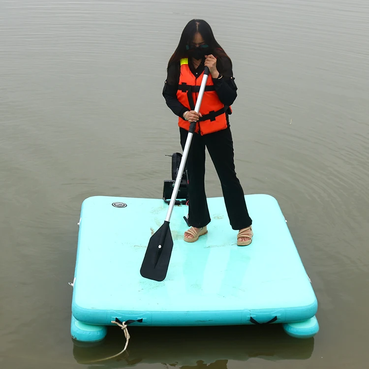 Inflatable Water Fishing Platform Three Floats Smooth And Easy To Fold Storage Inflatable Floating Row