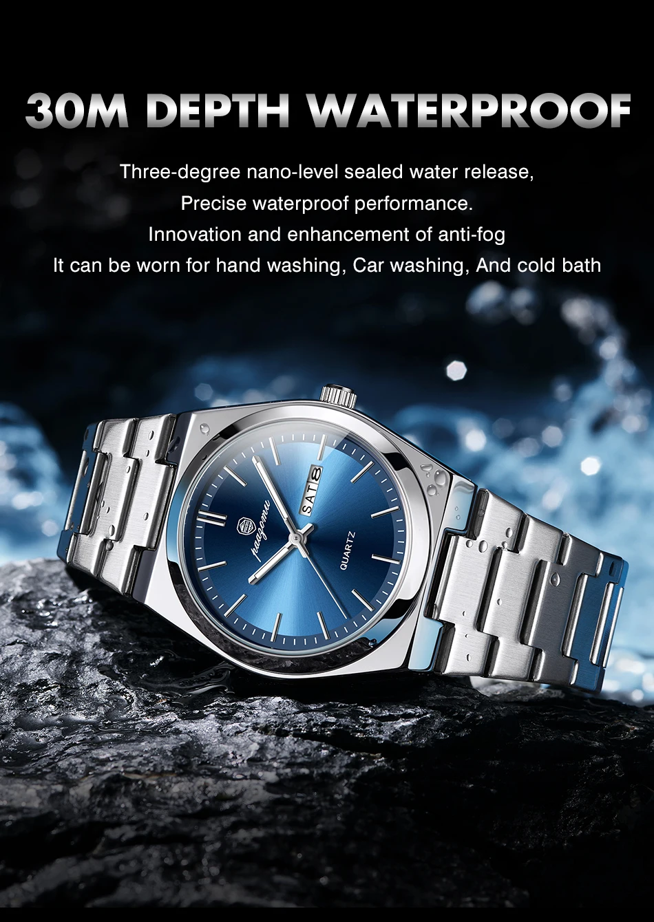 PAAZOMU Ultradünne Quarzuhr für Herren und Damen, minimalistischer Stil, wasserdicht, leuchtende Armbanduhr, bequemer Riemen, tägliches Bürogeschenk – Detail 10