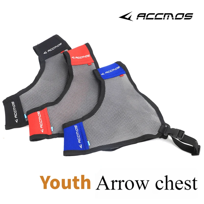 ACCMOS Archery Chest Guard Durable Easy-On-Off Protective Gear Interchangeable Left Right for Bow Hunting Shooting