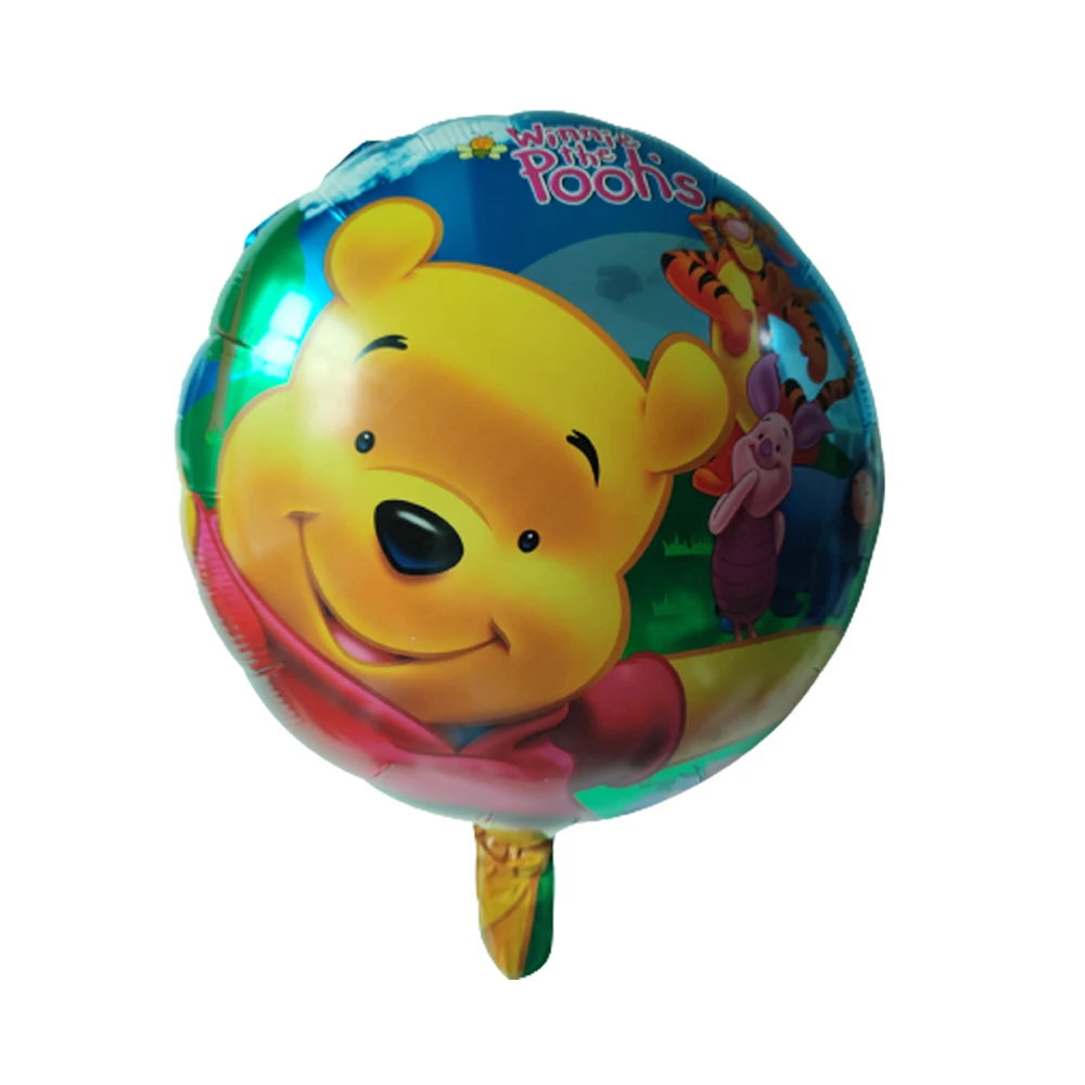 10pcs Cartoon Winnie The Pooh Balloons Set Kids First 6th Birthday Party Decorations Aluminium Foil Globos Baby Shower Gifts