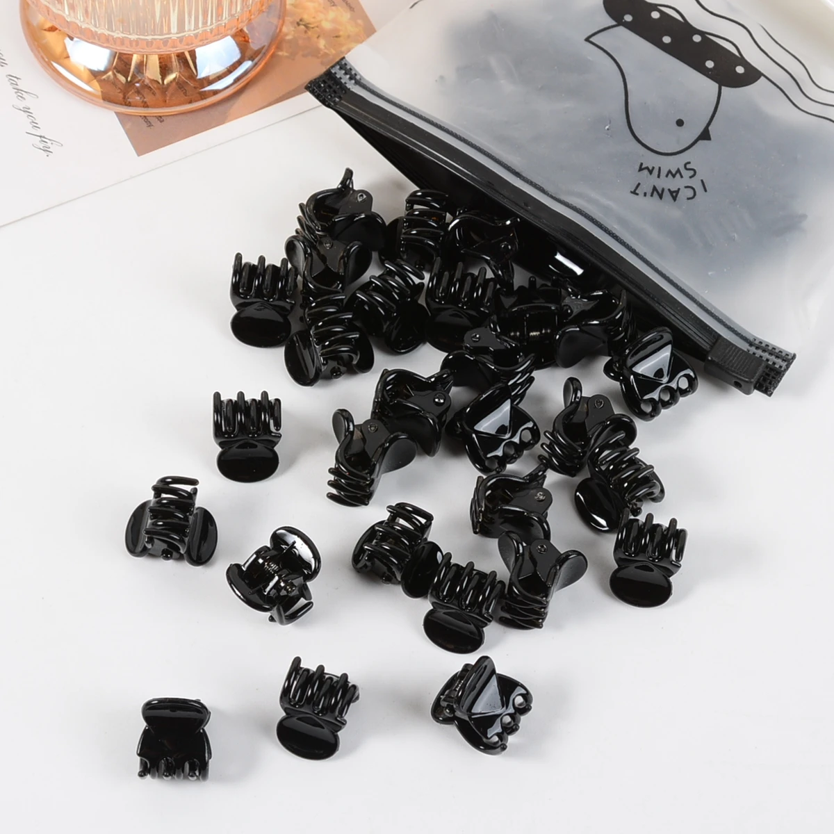 

20 шт. милых черных заколок для волос для девочек и женщин, подарки, аксессуары для волос, заколки-шпильки для женщин