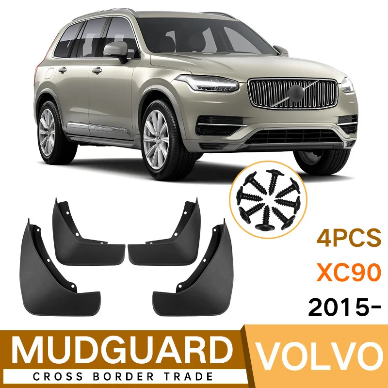 

For 2015-2024 Volvo XC90 Front Rear Mud Flaps Mudguards Splash Guards ABS Plastic Accessories