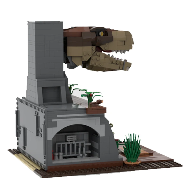 Movie Series T-Rex Fireplace Building Blocks Scense Modle MOC  Bricks Toys for s Gifts Construction Toy Christmas Present