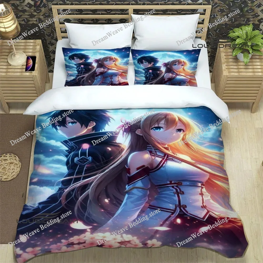 

Cartoon Sword Art Online Bedding Sets Exquisite Bed Supplies Set Duvet Cover Bed Comforter Set Bedding Set Luxury Birthday Gift