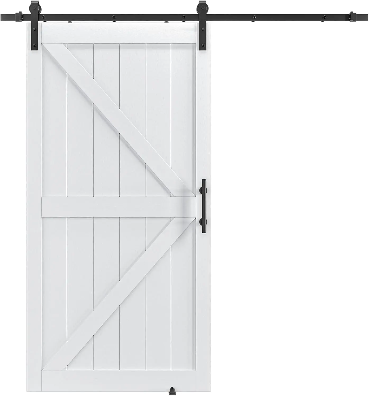 48in x 80in   Sliding Barn Door with  Barn Door Hardware Kit & Handle,  -Drilled Holes Easy Assembly -Solid Barn Door