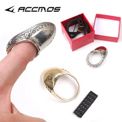 Archery Hand Finger Ring Protector Guard Ring Thumb Tool Buckle Hunting Accessory