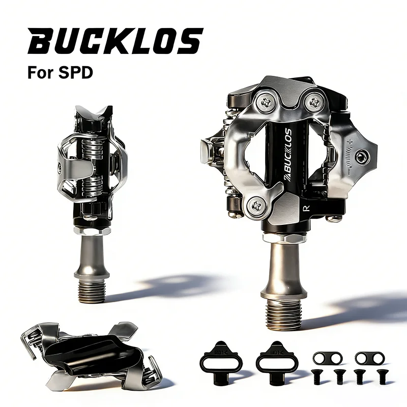 

BUCKLOS Bike Lock Pedal for SPD 9/16 Mountain Aluminum Alloy Bike Pedal MTB Self-locking Pedal for SHIMANO Bicycling Accessories