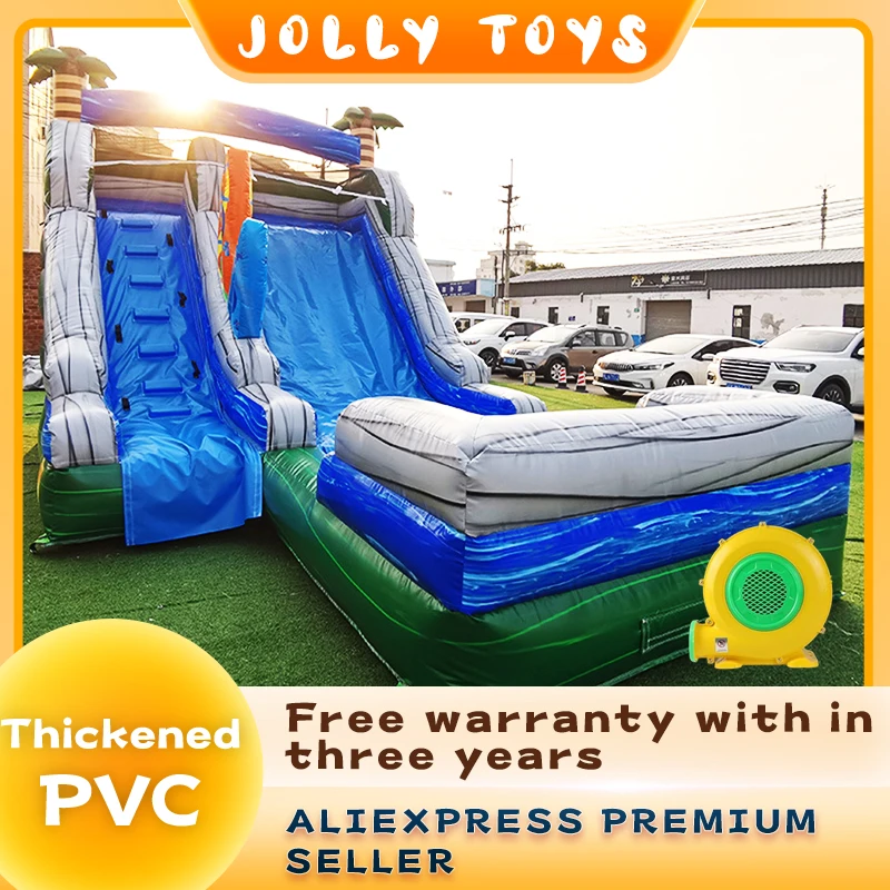 PVC inflatable large children's outdoor slide castle, outdoor inflatable bouncing slide