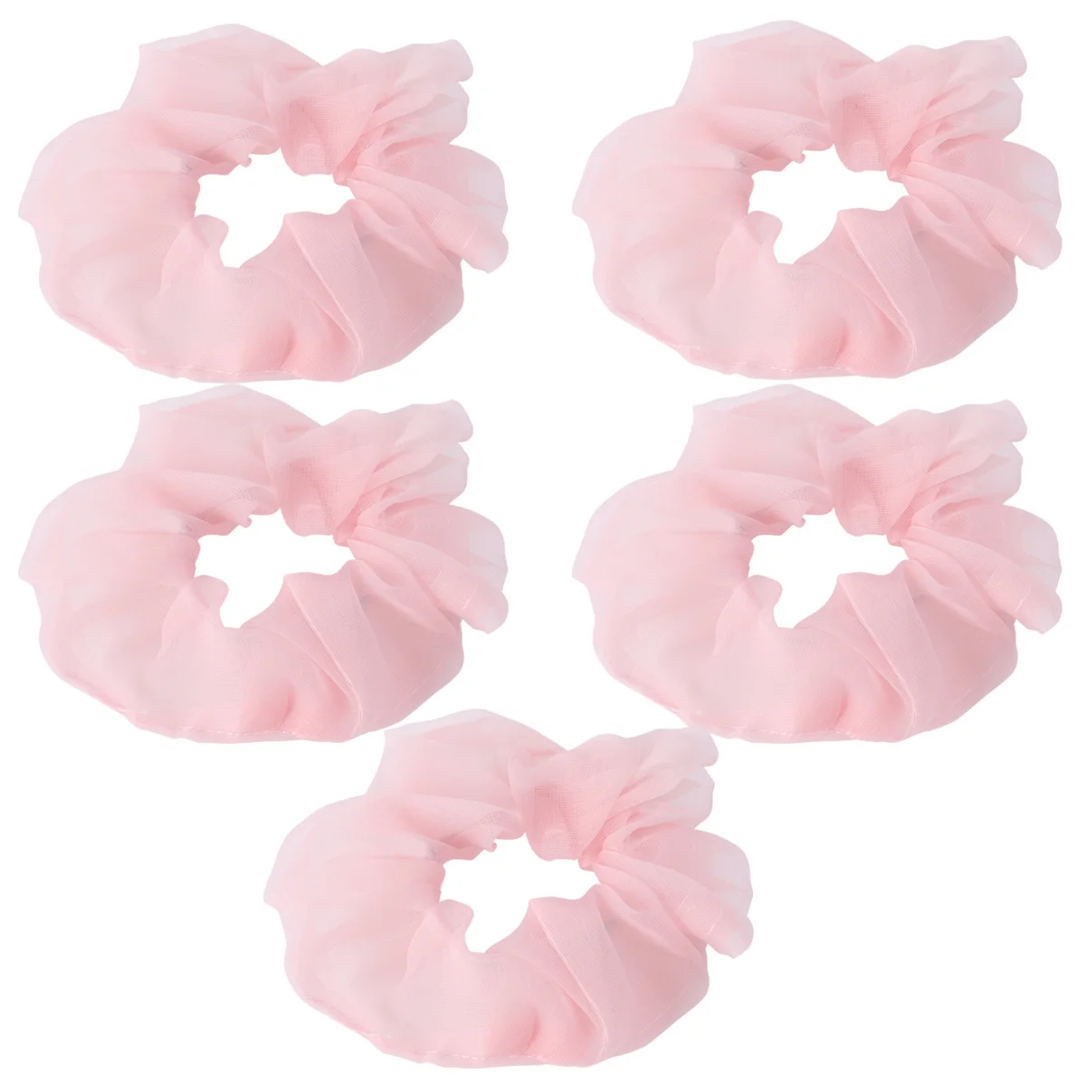 

5 Pcs Hair Band Decorative Ties Lightweight Elastic Scrunchies Women Ponytail Holders Cloth Material Hair Accessories Summer