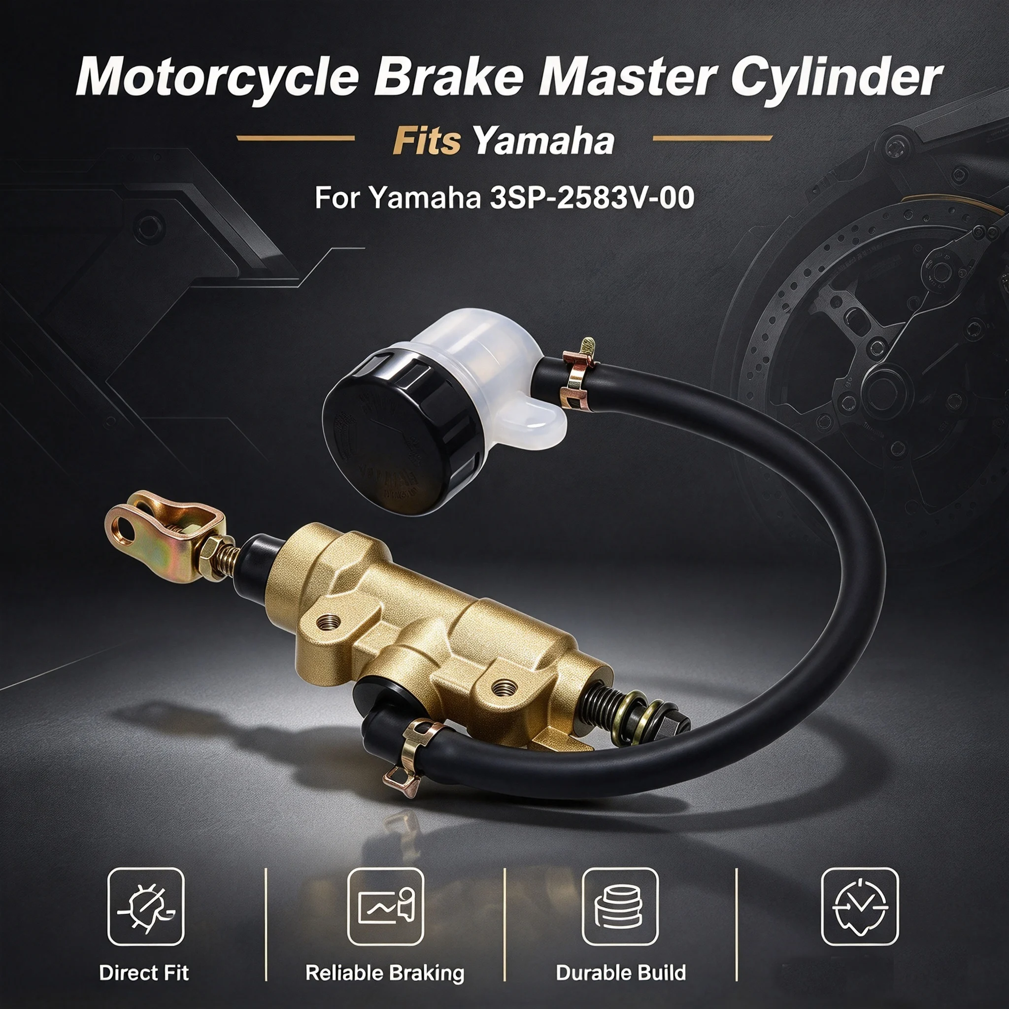 Rear Moto Brake Master Cylinder Lever Replace For Yamaha DT125 DT200 DT230 TDR125 TDR240 TDR250 TDR50 TDR80 TTR250 TT250R TT600R