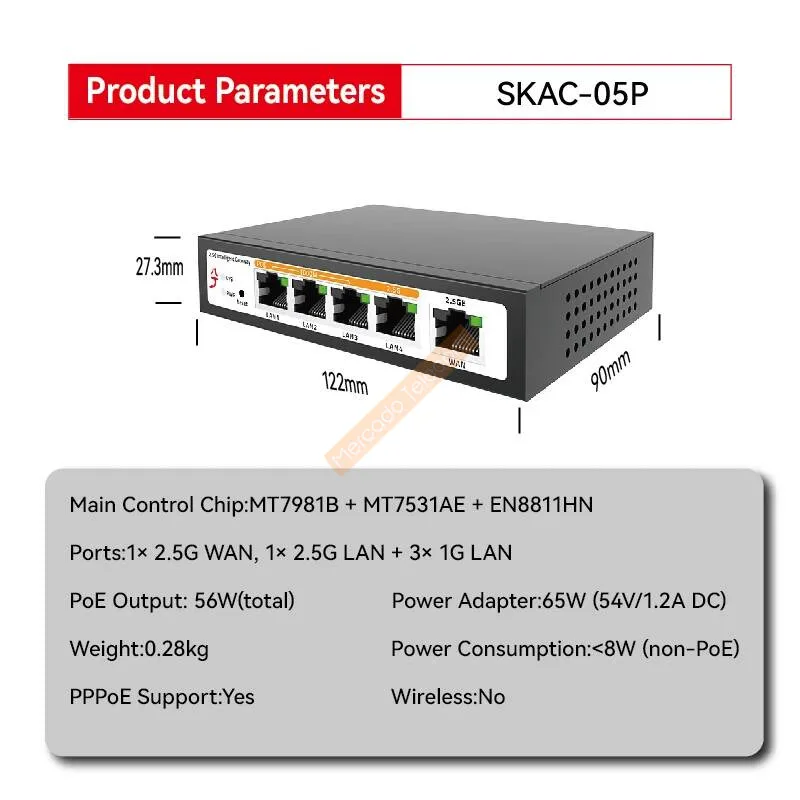 2.5G Gateway with AC Controller + Gateway +PoE Device