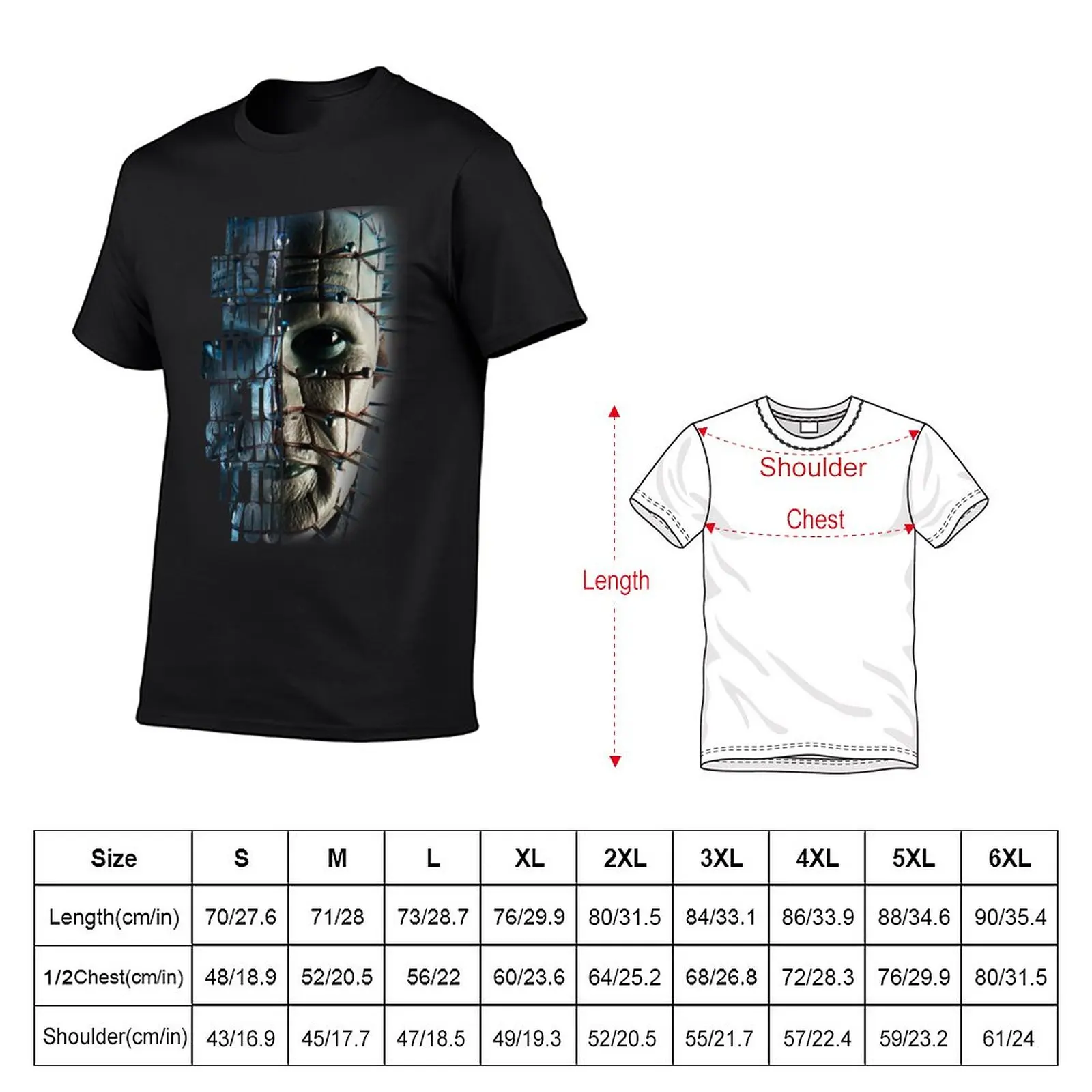 Pinhead From Hellraiser T-Shirt summer clothes customs design your own Men's cotton t-shirt