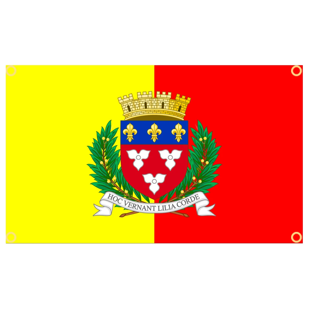 علم Orléans مقاس 3 × 5 أقدام بألوان زاهية ومقاوم للبهتان في منطقة في فرنسا أعلام بوليستر مع حلقات نحاسية