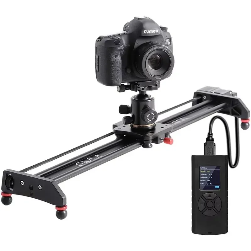 GVM GT-60D Motorized Camera Slider Video Rail Track Dolly With Controller Video Shooting Time-Lapse Aluminum Alloy Video