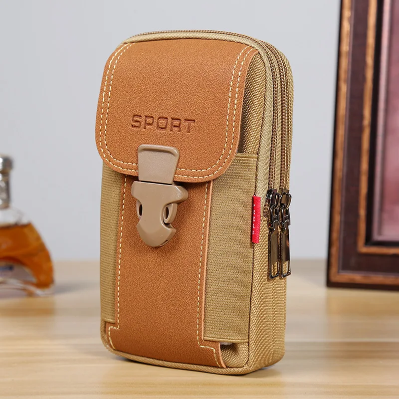Oxford Fabric Cell Phone Holster for Men – Multi-Functional Belt Clip Phone Pouch, Heavy Duty Flip Phone Case with Belt Loop