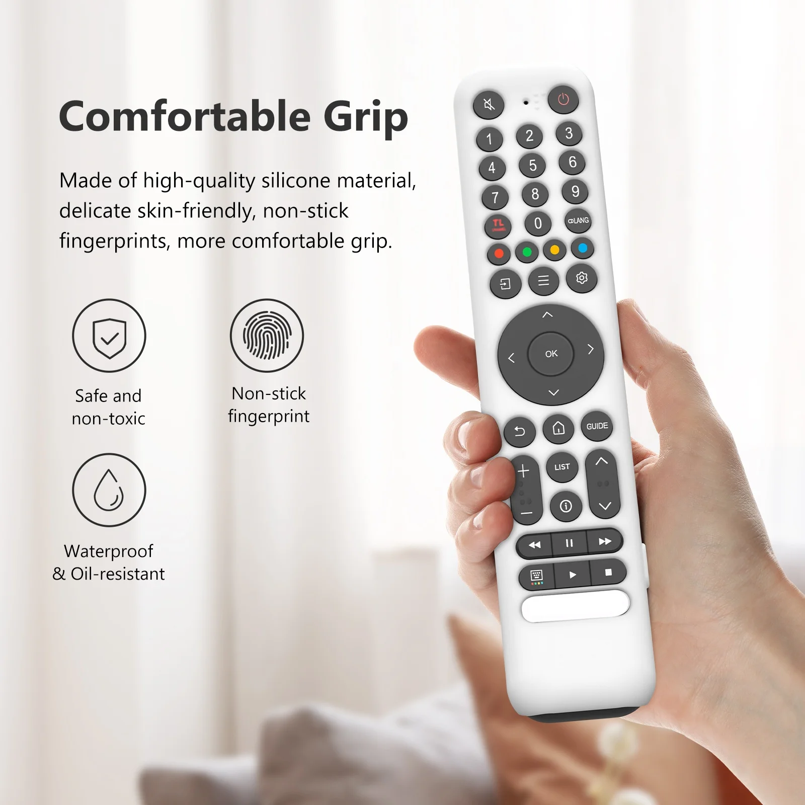 

Silicone Protective Case for TCL RC716/RC833 Remote Control Cover Silicone Soft Shockproof Protector Shell for RC716/RC833