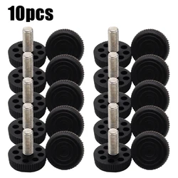 10PcsFurniture Legs Anti-slip Base Table Cabinet Leg Pad Feet Leveler Floor Protector M6/M8/M10 Screw In Foot Mat