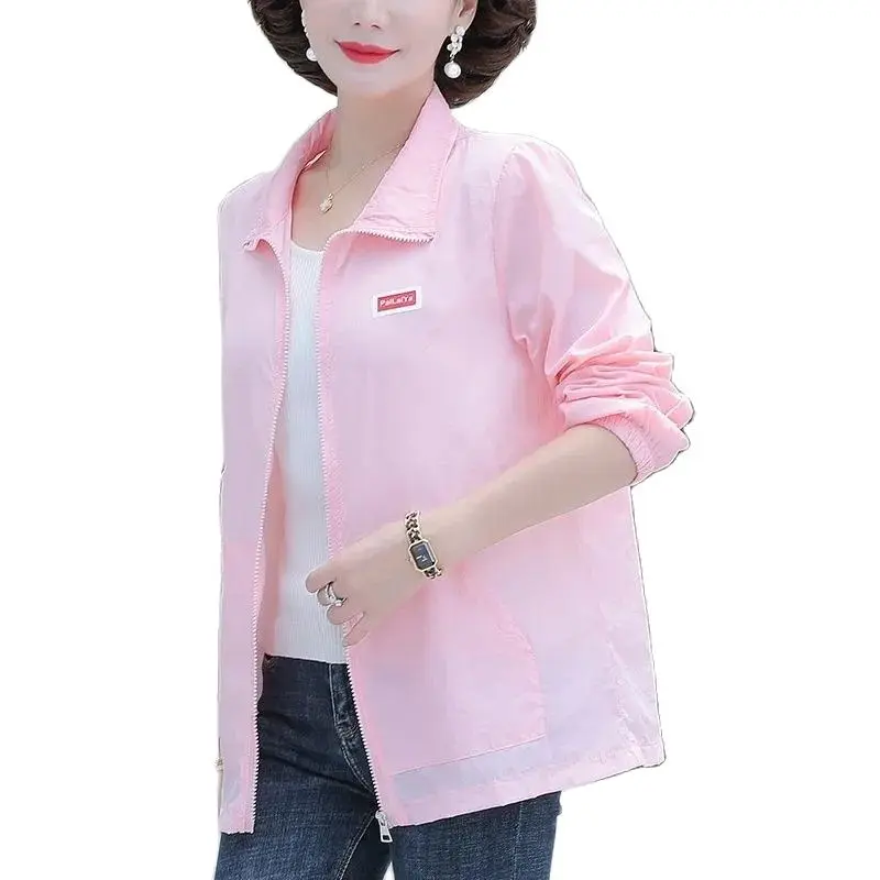 

Sunscreen Clothing Women's 2023 Summer New Ladies Jacket High-End Mom Short Loose Breathable Korean Fashion Light Thin Overcoat