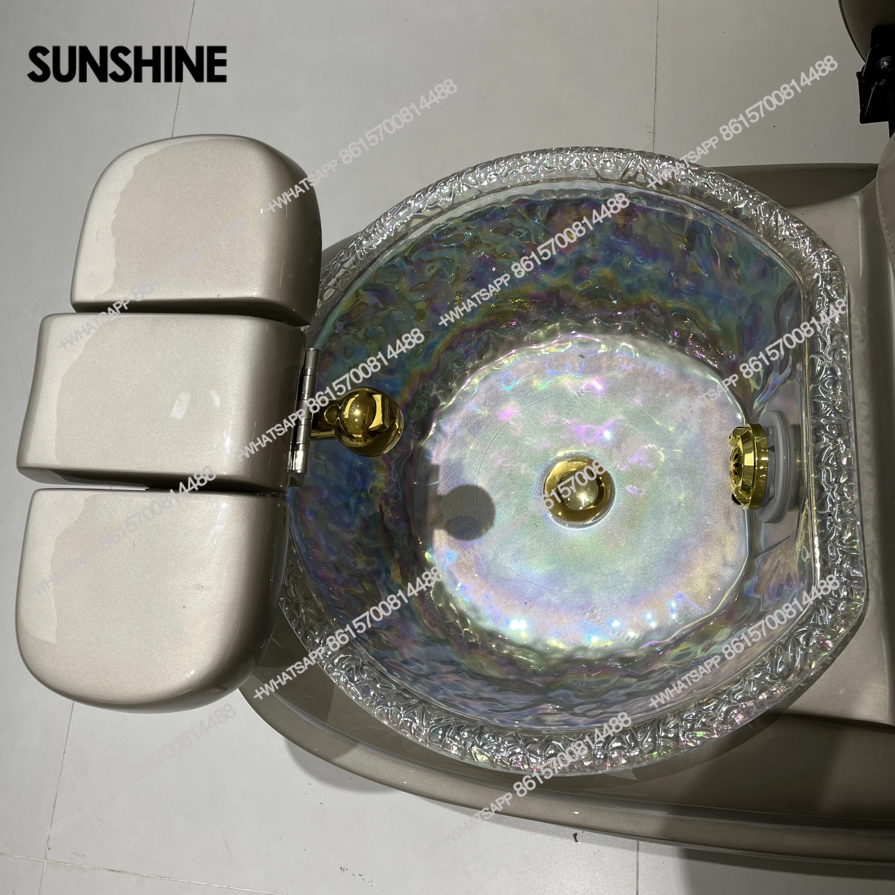 Elegant full body massage pedicure chair compact size with drain pump for nail salons