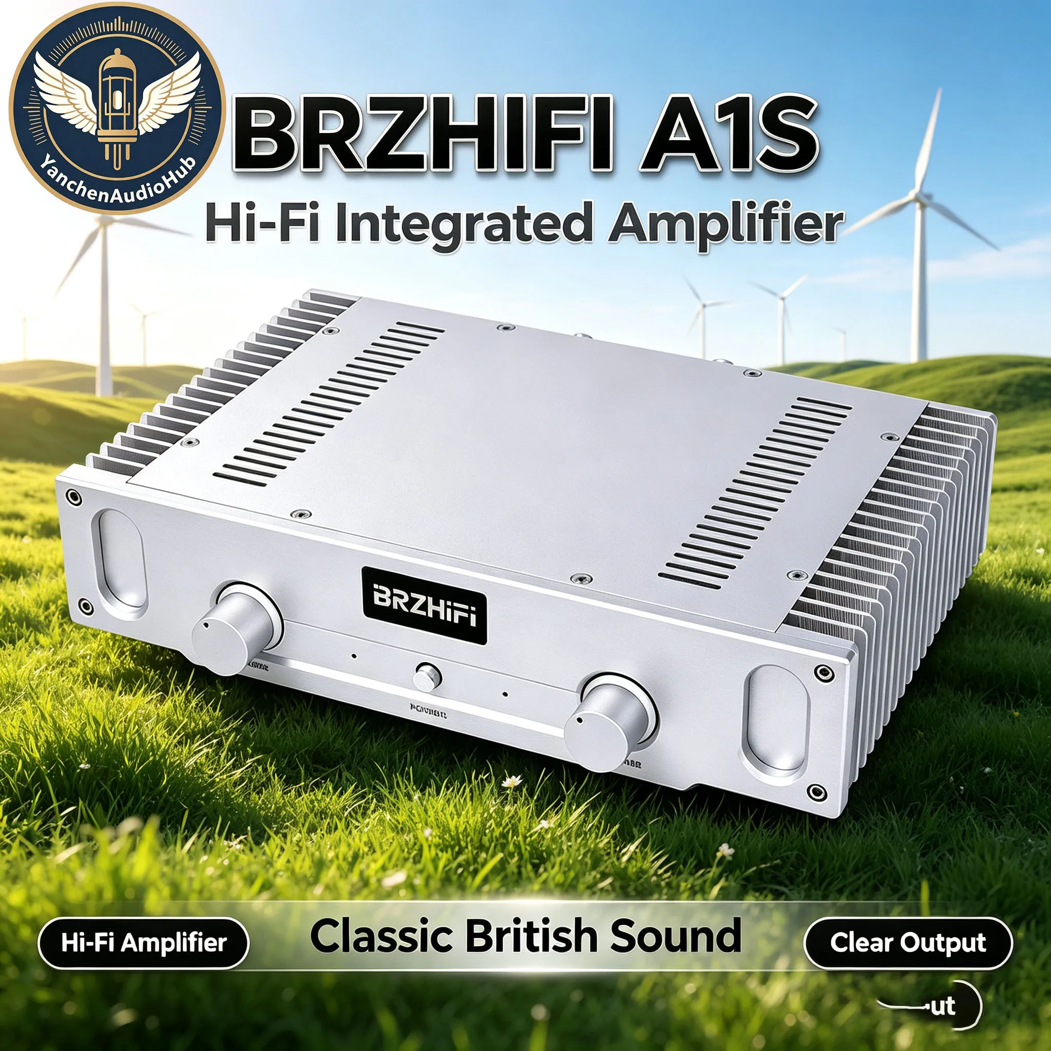 CHN 2027 BRZHIFI A1S Household High Power High Fidelity Pure Class A Power Amplifier Rear Stage Power Amplifier