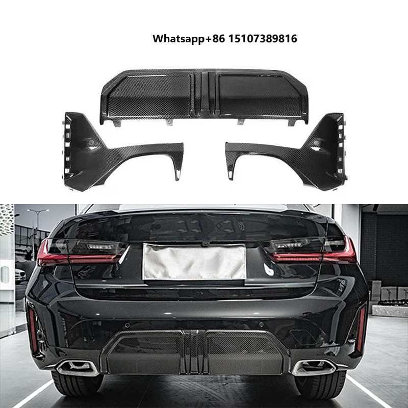 For G20 G21 LCI M Sport 320i 325i 330i 340i 2023-2026 Dry Carbon MP Style Rear Back Lower Bumper Lip Diffuser 51195A4F525
